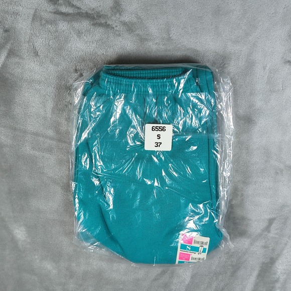 Vintage Hanes Her Way Sweatpants Women Small Green Roomy Fit Tapered 90s USA NWT - Picture 5 of 13
